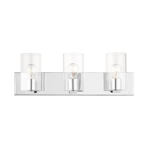 polished chrome vanity sconce