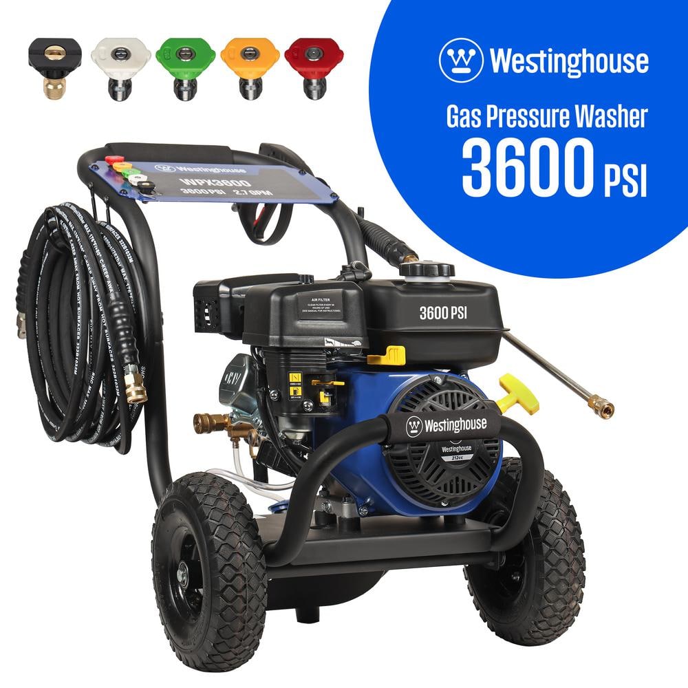 Westinghouse WPX 3600 PSI 2.7 GPM 212 CC Cold Water Gas Powered Triplex
