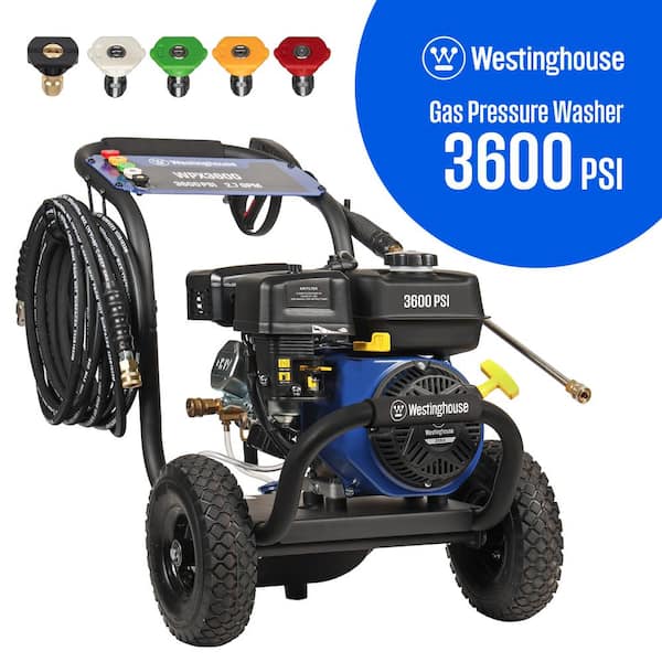 Westinghouse WPX 3600 PSI 2.7 GPM 212 CC Cold Water Gas Powered Triplex Pump Pressure Washer with 5 Quick Connect Nozzles