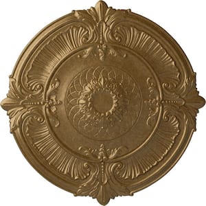 2-1/2 in. x 39-1/2 in. x 39-1/2 in. Polyurethane Attica Ceiling Medallion, Pale Gold