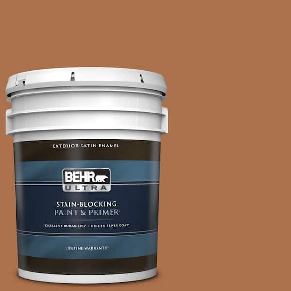 BEHR ULTRA 5 gal. #260D-7 Copper Mountain Satin Enamel Exterior Paint & Primer