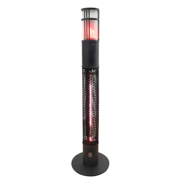 1500-Watt Infrared Portable Electric Outdoor Heater with Gold Tube and Flame