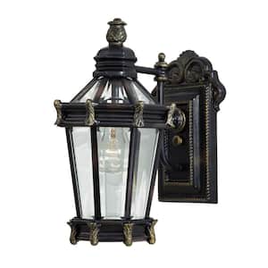 Stratford Hall 1-Light Heritage with Gold Highlights Outdoor Wall Lantern Sconce