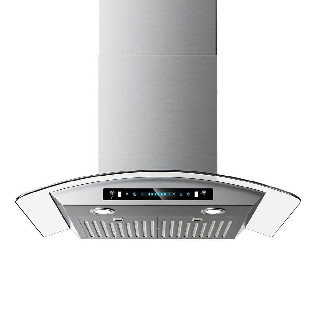36 in. 900 CFM Ducted Wall Mount Range Hood in Stainless Steel with Tempered Glass, 4-Speed and Gesture Control price history on PriceWatchPro