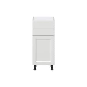 15 in. W x 14 in. D x 34.5 in. H Alton Painted White Shaker Assembled Shallow Base Kitchen Cabinet with 2 Drawers