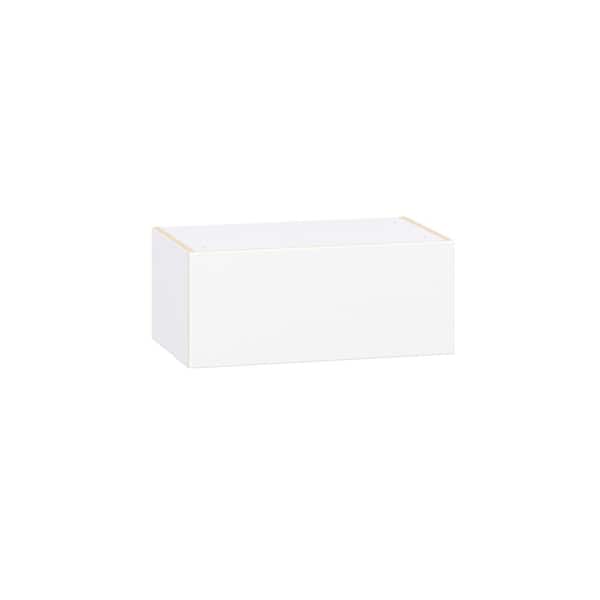 Timberline 24 in. W x 14 in. D x 10 in. H Assembled Slab Wall Bridge Kitchen Cabinet in Bright White with Lift Up Door