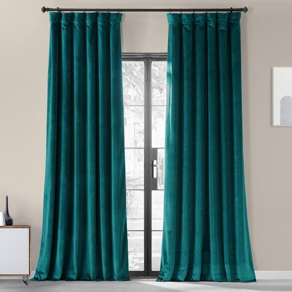 Exclusive Fabrics Furnishings, Teal Blue Living Room Curtains
