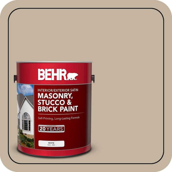 5 gal. #MS-43 Sandstone Satin Interior/Exterior Masonry, Stucco and Brick Paint