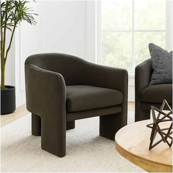Lery Green Velvet Arm Chair