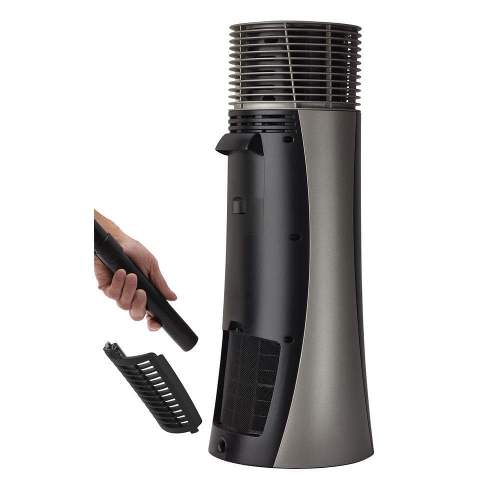 22" Black Ceramic Tower Heater with Thermostat and Remote