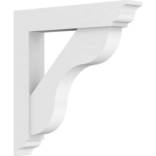Ekena Millwork Standard Carmel 3 in. W x 20 in. H x 20 in. D Signature Urethane Polyurethane Bracket With Traditional Ends