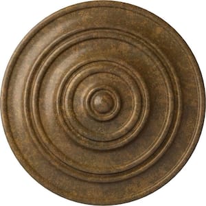 13-1/4 in. x 1/2 in. Classic Urethane Ceiling Medallion (Fits Canopies upto 4-1/8 in.), Rubbed Bronze