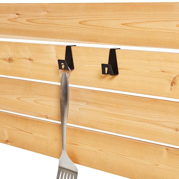 HOFT 3 in. Black Steel Hooks (2-Pack)