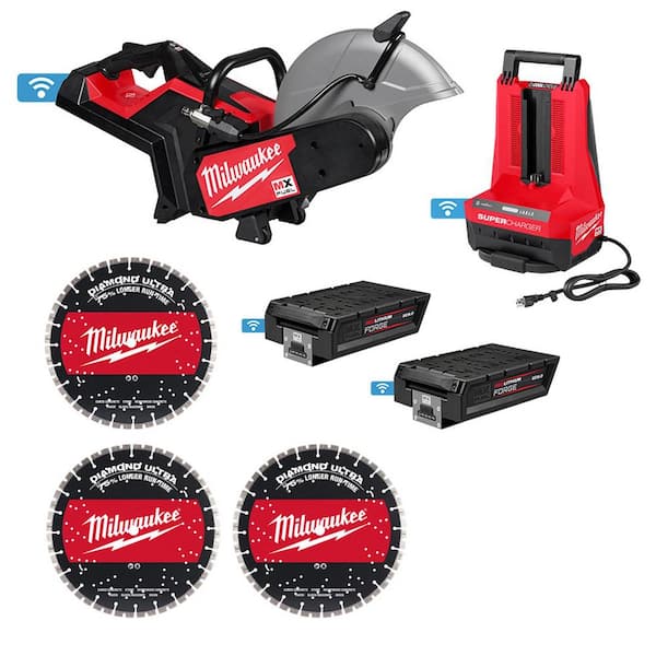 MX FUEL Lithium-Ion 14 in. Cut-Off Saw Kit with 14 in. Diamond Ultra Segmented Blade (2-Pack)