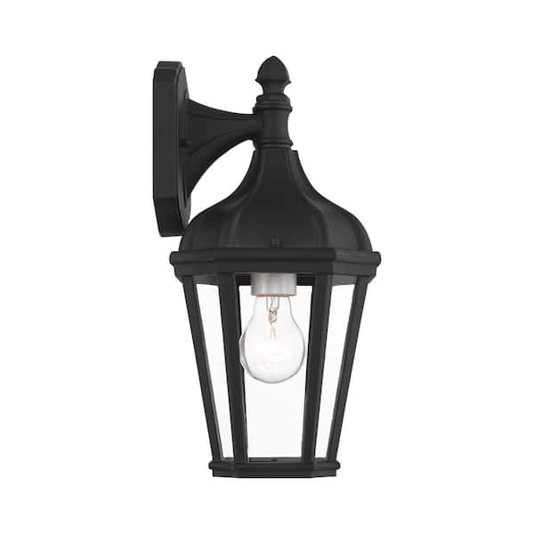 Livex Lighting Morgan 1-Light Textured Black Outdoor Wall Lantern