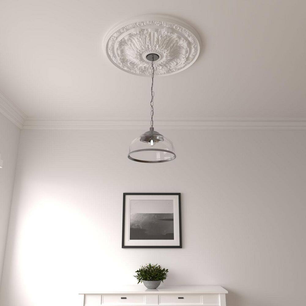 Primed Gray 30" Decorative Urethane Ceiling Medallion