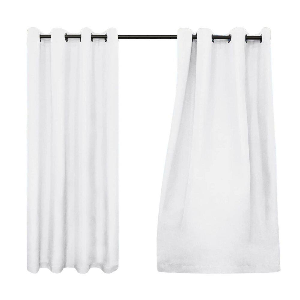Outdoor Curtain Waterproof Windproof Weatherproof for Patio Cabana Porch Pergola Gazebo Grommet Tab White 54x84 Inch price history on PriceWatchPro