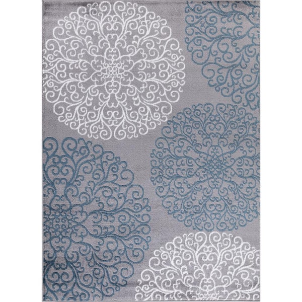 Concord Global Trading Madison Collection Vintage Gray 3 ft. x 4 ft. Area Rug
