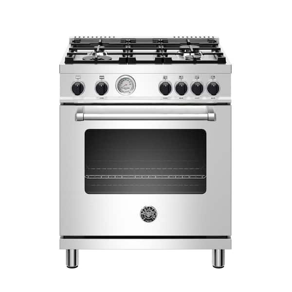 Bertazzoni Master Series 30" 4.7 cu. Ft. Gas Range with 4 Burners and Dual Convection Oven in Stainless Steel