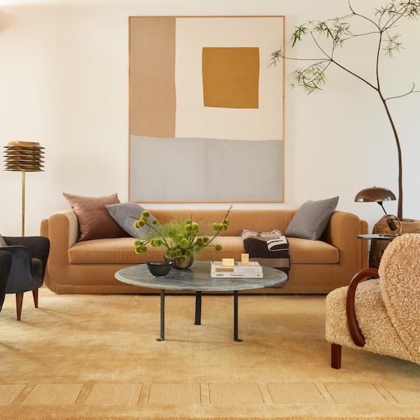 Petra High-Low Wool-Blend Golden Butter 5 ft. x 8 ft. Area Rug
