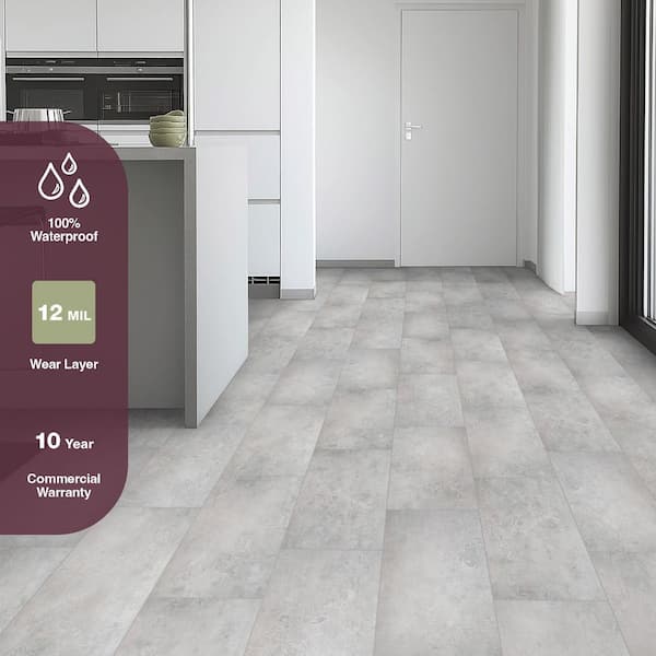 Capitano 12 MIL x 12 in. W x 24 in. L Click Lock Waterproof Vinyl Plank Flooring (19.37 sq. ft./case)