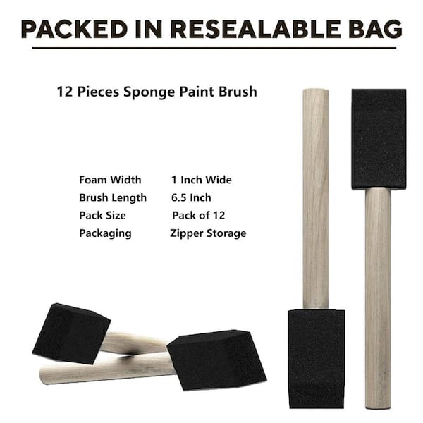 Foam Brush Packs 1 inch