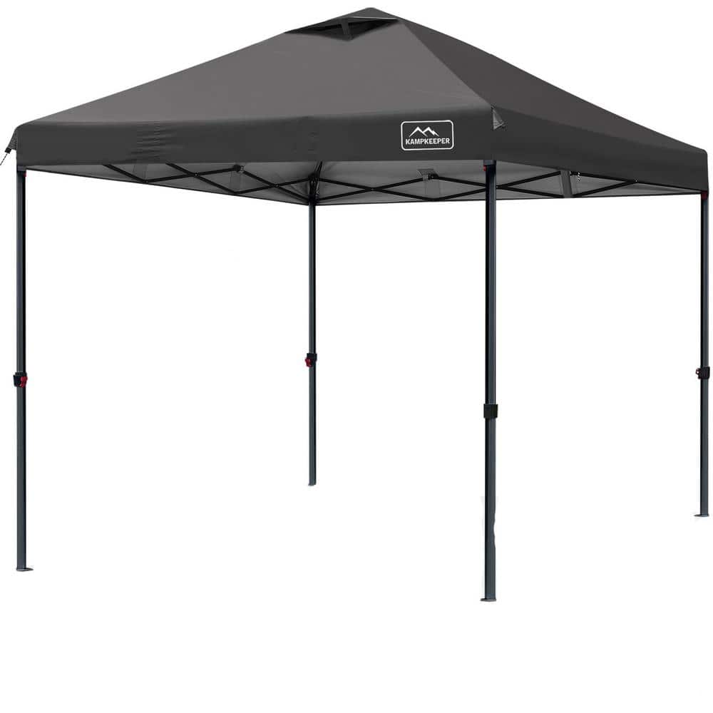 9.5 ft. x 9.5 ft. Black Pop-Up Canopy Tent Instant Portable Canopy with 3 A