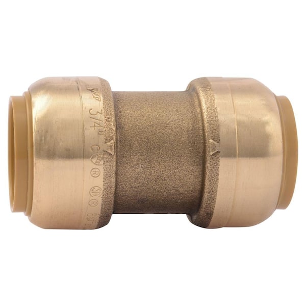 SharkBite 3/4 in. Brass Push-to-Connect Coupling (10-Pack)