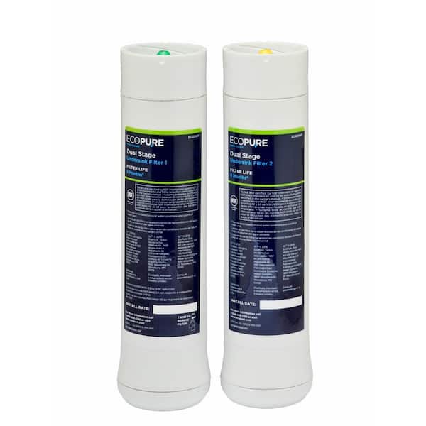 EcoPure Dual Stage Water Replacement Filter (2-Pack) (Fits ECOP20 System)