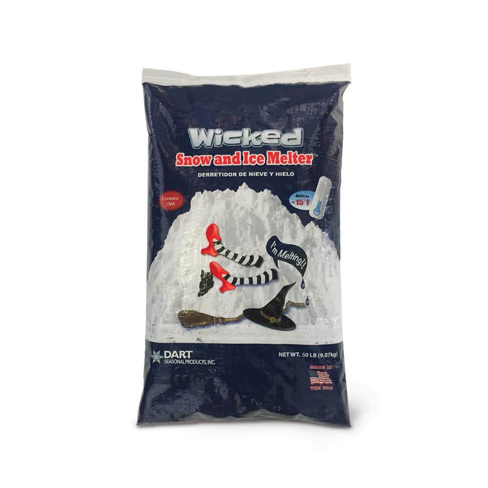 Wicked 50 lbs. Bag Ice Melt Plus Deicer, Works to Minus 15° F