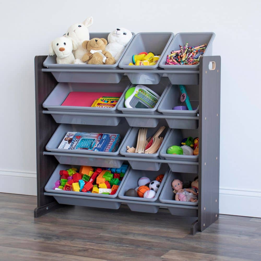 Sumatra Brown MDF Kids Storage 12-Bin Toy Storage Organizer price history on PriceWatchPro