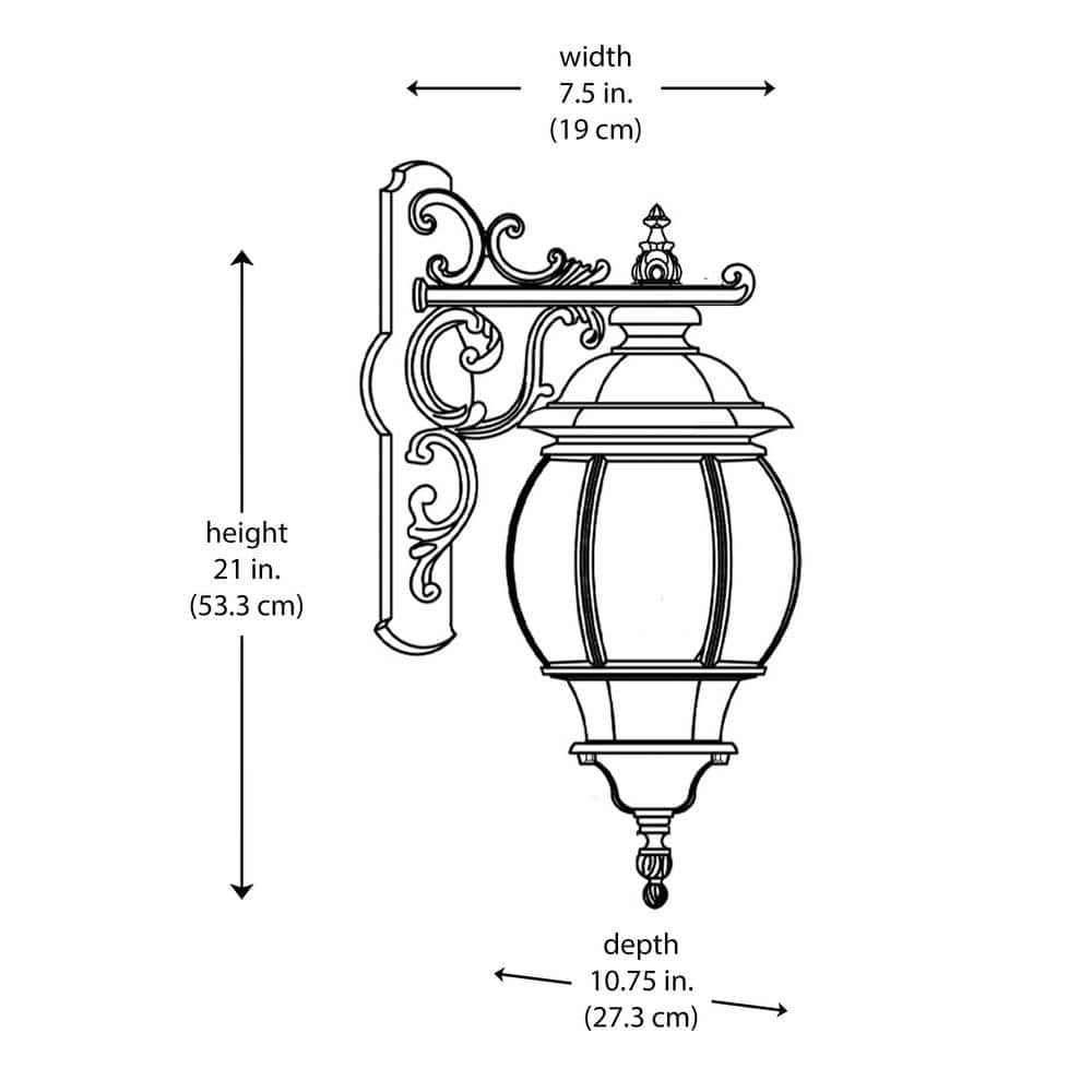 Rustic Tuscany Inspired Brown Lantern Wall Sconce