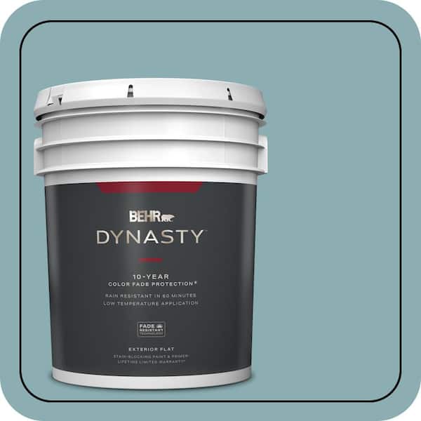 BEHR DYNASTY 5 gal. #510F-4 Bon Voyage Flat Exterior Stain-Blocking Paint & Primer