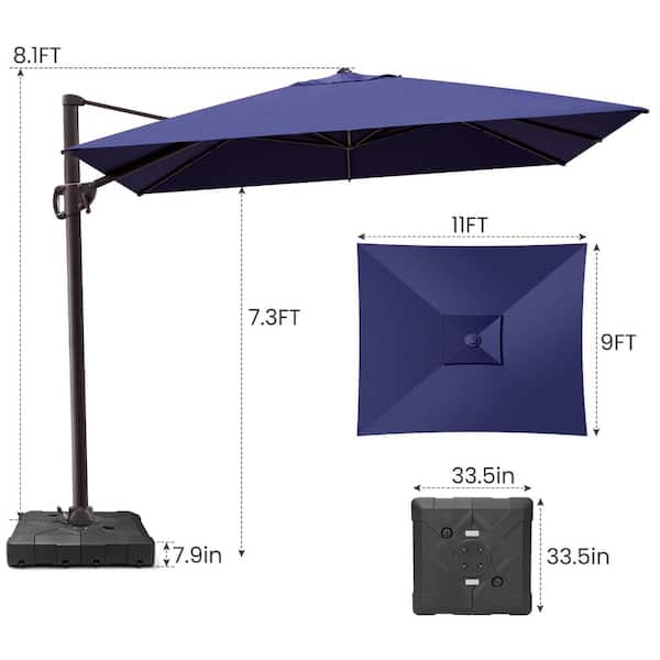 baby blue patio umbrella Square Light hotel Color:Beige Lotus Wave Sonoma Buffalo Check 9ft Get versatility