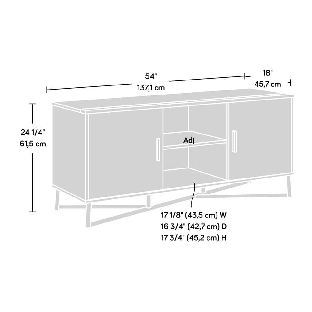 Canton Lane 60" Industrial Brew Oak TV Stand with Sliding Door