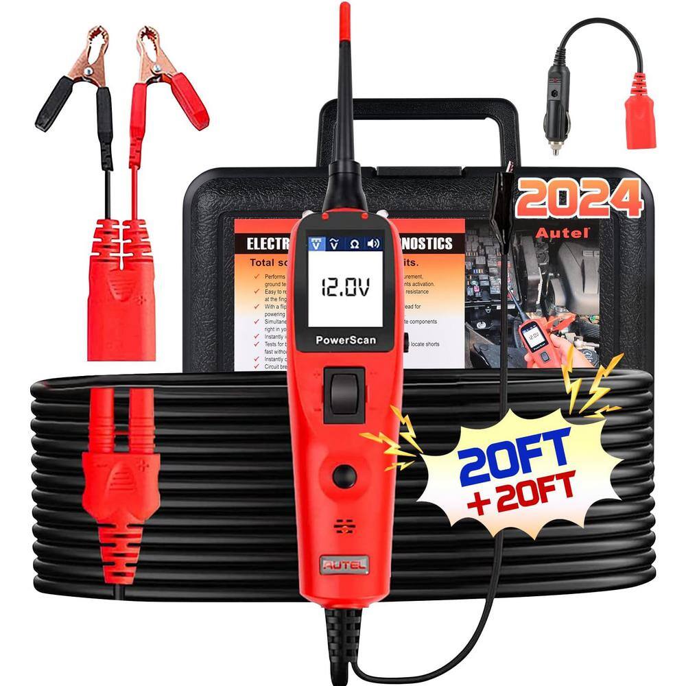 Electrical Circuit Tester Digital Multimeter/Relay and Diode Resistance Tool Kit with 20 ft. Long Cord in Red price history on PriceWatchPro