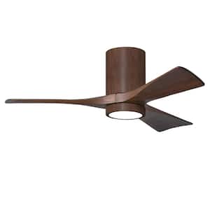 Irene-3HLK 42 in. Integrated LED Indoor/Outdoor Walnut Tone Ceiling Fan with Remote and Wall Control Included