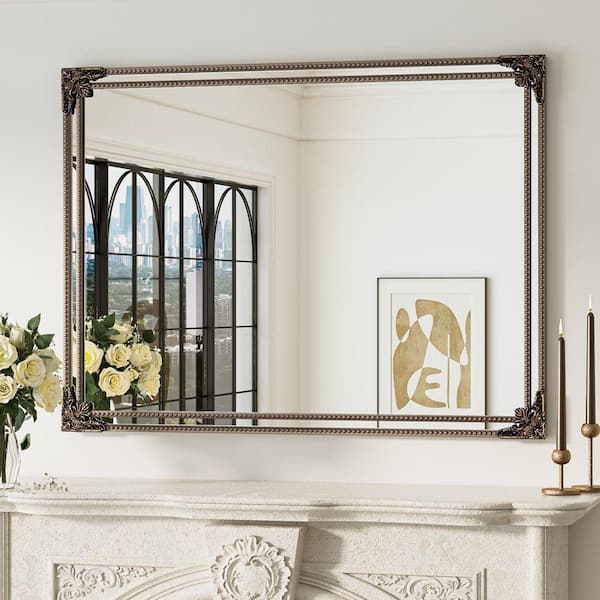 KeonJinn 40 in. H x 30 in. W Framed Rectangular Vintage Mirror