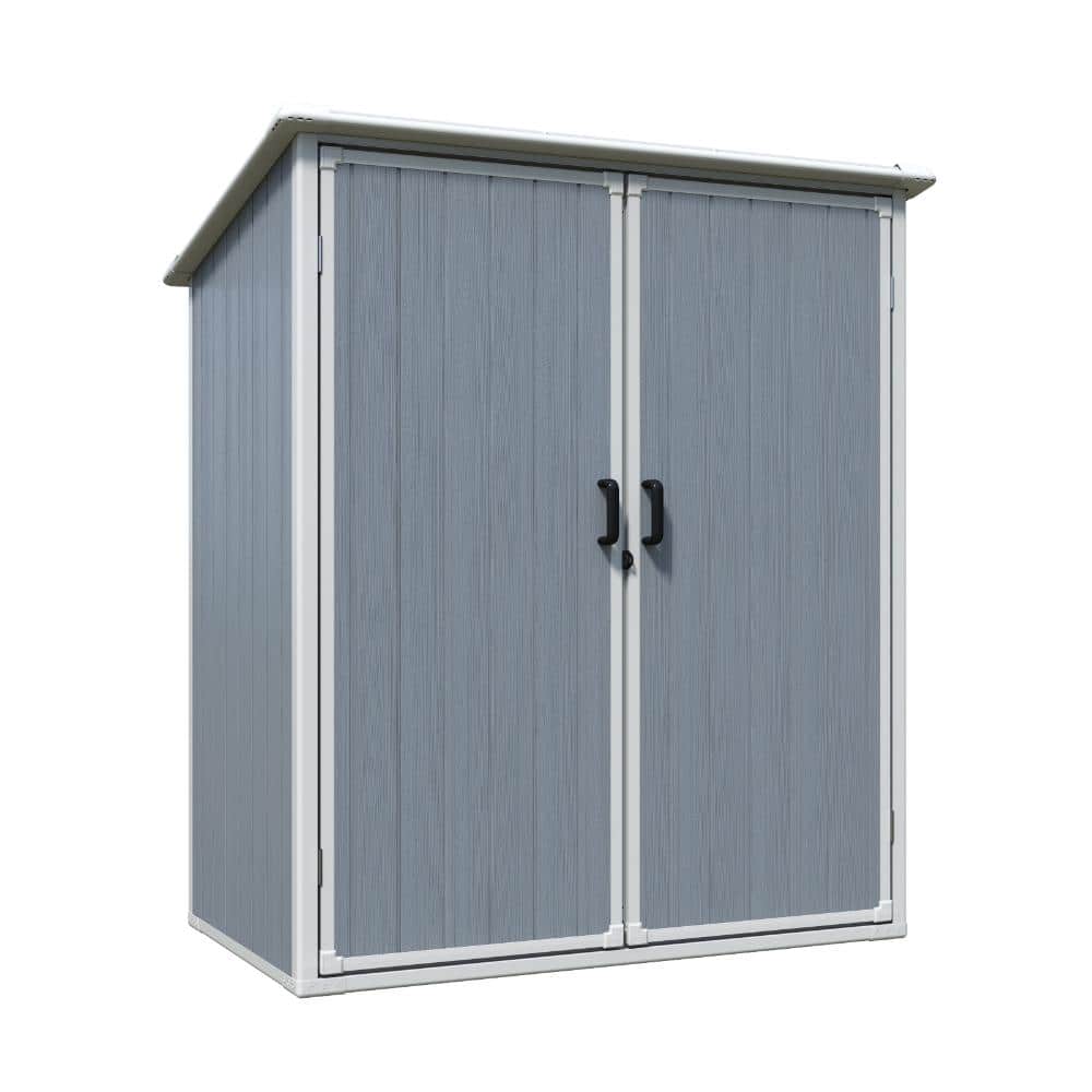 ToolCat 5 x 3 ft Outdoor Resin Storage Shed with Lockable Doors