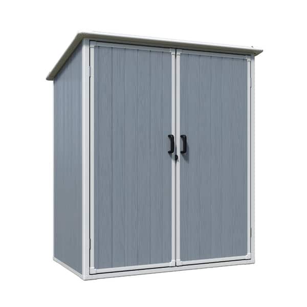 ToolCat 5 x 3 ft Outdoor Resin Storage Shed with Lockable Doors