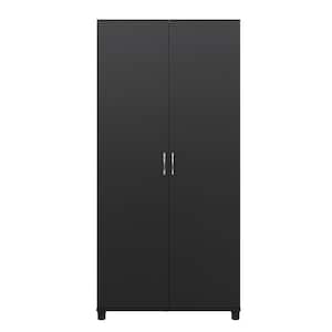 Lonn 35.68 in. x 74.31 in. x 15.38 in. 5 Shelves Freestanding Cabinet in Black