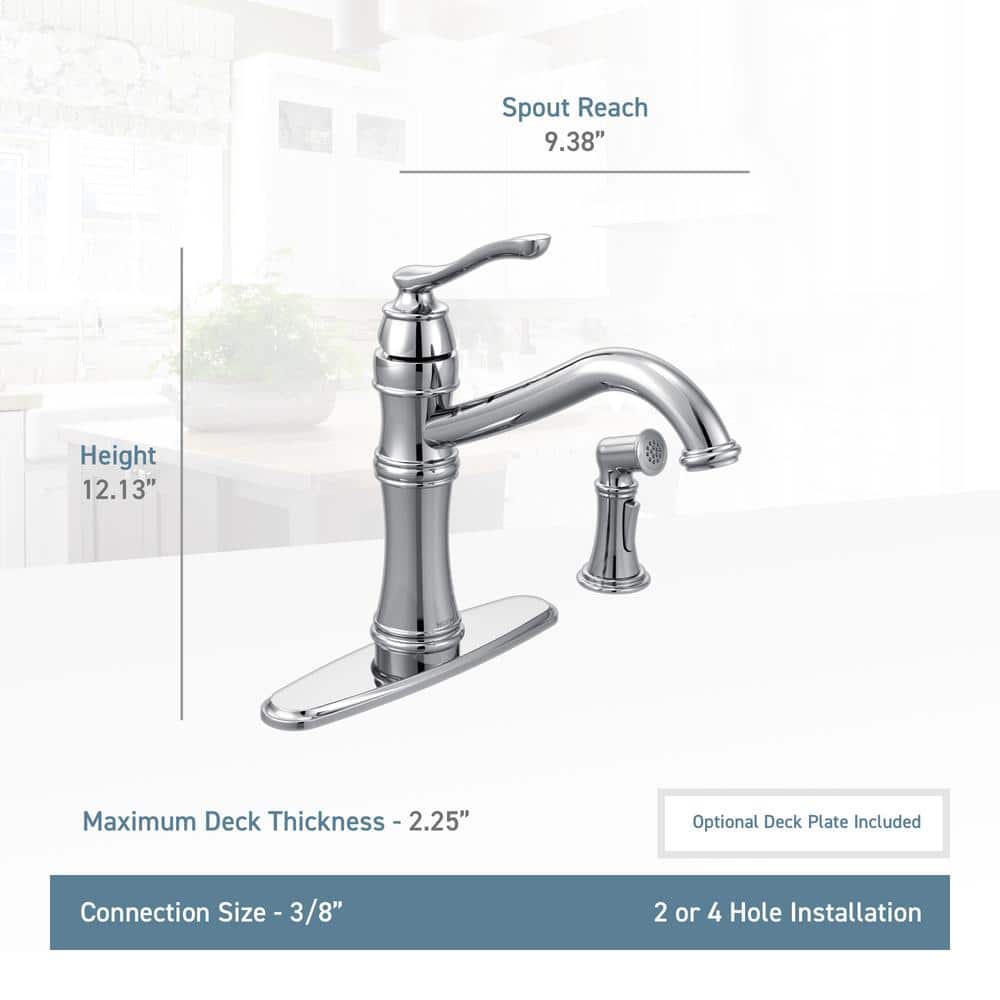 Chrome High Arc Single Handle Kitchen Faucet with Pull-out Spray