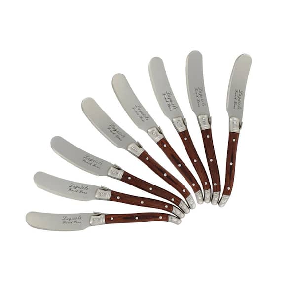 French Home FrenchHome 8-Piece Set of Laguiole Cheese Knives and Spreaders, with Pakkawood Finished Handles