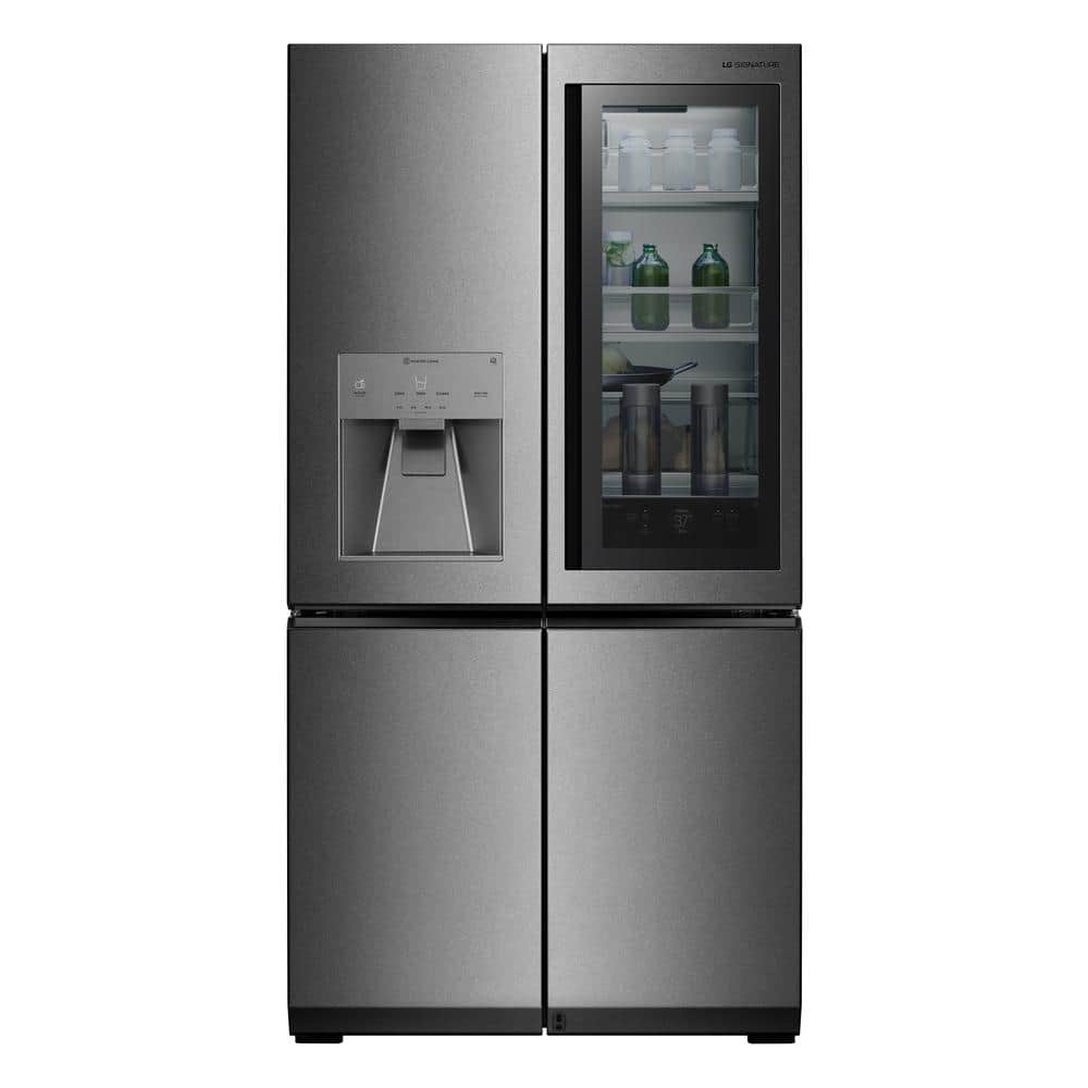 SIGNATURE 31 cu. ft. SMART Standard-Depth French Door Refrigerator in Textured Steel with Instaview and Auto Open Door