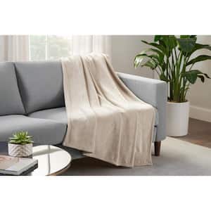 Ultimate Cozy Plush Taupe Polyester Plush King Blanket