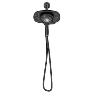 Spectra Duo 4-Spray Patterns with 1.8 GPM 9.5 in. Wall Mount Dual Shower Heads in Matte Black