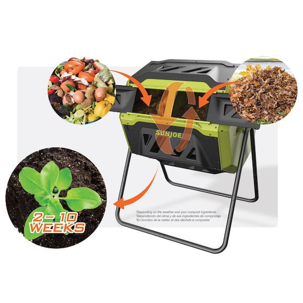 Sun Joe 42 Gal. All-Season Outdoor Tumbling Composter with Dual
