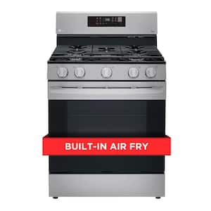 5.8 cu. ft. Smart Wi-Fi Enabled Fan Convection Gas Single Oven Range with AirFry and EasyClean in Stainless Steel