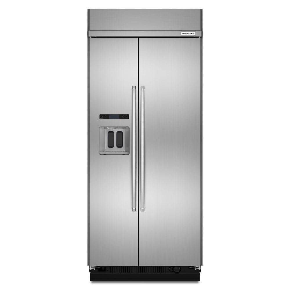 20.8 cu. ft. Built-In Side by Side Refrigerator in PrintShield Stainless Steel with Exterior Ice and Water