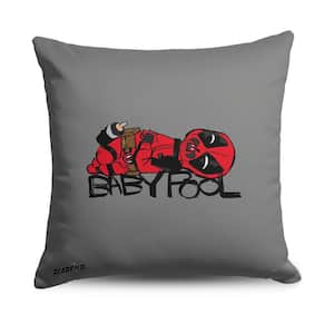 Marvels Deadpool 3 Baby's Sleeping Printed 18x18 Multicolor Throw Pillow